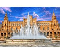Puzzle pour Adultes 500 - Palais de Séville, Espagne, sous Un Ciel Magique 52x38CM