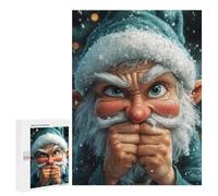 Puzzle pour Adultes 500 PCS Angry Christmas Elf Funny Puzzles pour Adolescents Jeu Manuel Décoration Intérieure Jeu Stimulant Cadeaux 500 PCS
