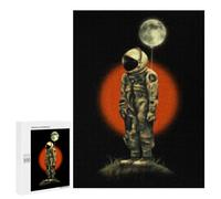 Puzzle pour Adultes 500 PCS Astronaut Floating Moon Balloon Jeux De Puzzle Relaxants Décoration Parfaite Cadeaux Uniques pour Anniversaire Et Noël 500 PCS