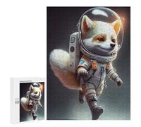 Puzzle pour Adultes 500 PCS Astronaut Space Wolf Puzzle pour Adultes, Jeu De Réflexion, Décoration Murale, Idéal comme Cadeau 500 PCS