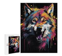 Puzzle pour Adultes 500 PCS Banksy Wolf Graffiti Art Puzzles pour Adolescents Jeu Manuel Décoration Intérieure Jeu Stimulant Cadeaux 500 PCS