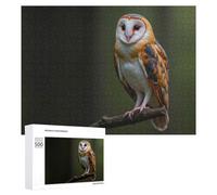 Puzzle pour Adultes 500 PCS Barn Owl with Orange and Black Feathers Puzzle Casse-tête Amusant Et Humoristique, Idéal comme Cadeau 500 PCS