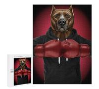 Puzzle pour Adultes 500 PCS Boxer Pit Bull Terrier Puzzle pour Adultes Jeux Relaxants pour S'amuser en Famille Jeu Stimulant Cadeaux 500 PCS