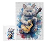 Puzzle pour Adultes 500 PCS British Short Hair Cat Puzzles pour Adolescents Jeux De Société Difficile Difficile Est Idéal comme Cadeau 500 PCS