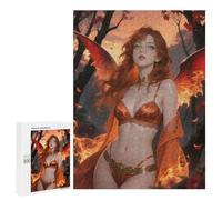 Puzzle pour Adultes 500 PCS Captivating Auburn Seraph in an Enchanted Forest Puzzle pour Adultes Jeu Familial Découpe De Précision Activités Amusantes À La Maison 500 PCS