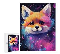 Puzzle pour Adultes 500 PCS Colorful Fox Art Print Puzzles pour Adolescents Découpe De Précision pour Anniversaire, Noël Jouet Jeu Intellectuel 500 PCS