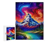 Puzzle pour Adultes 500 PCS Colorful Mountain Dreamscape Puzzles pour Adolescents, Jouet, Décoration Murale, Motif À Assembler, Interaction Parent-Enfant 500 PCS