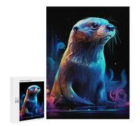Puzzle pour Adultes 500 PCS Colorful Otter Illustration Puzzles pour Adolescents, Jouet, Décoration Murale, Motif À Assembler, Interaction Parent-Enfant 500 PCS