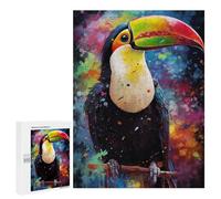 Puzzle pour Adultes 500 PCS Colorful Toucan Artwork Casse-tête pour Adolescents, Jeu De Réflexion, Course De Vitesse, Cadeaux d'anniversaire Et Originaux 500 PCS