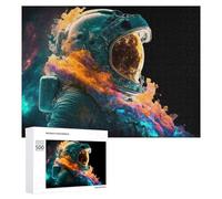 Puzzle pour Adultes 500 PCS Cosmic Astronaut Space Exploration Artwork Puzzles pour Adolescents, Jouet, Décoration Murale, Motif À Assembler, Interaction Parent-Enfant 500 PCS