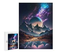 Puzzle pour Adultes 500 PCS Cosmic Everest Reflection Puzzles pour Adolescents Jeu Manuel Décoration Intérieure Jeu Stimulant Cadeaux 500 PCS
