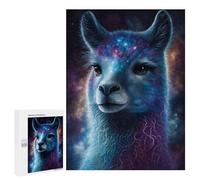 Puzzle pour Adultes 500 PCS Cosmic Llama Portrait Print-1 Puzzles pour Adultes Course De Vitesse Manuelle Activité Parent-Enfant, pour Toute La Famille 500 PCS
