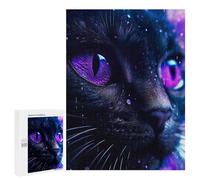 Puzzle pour Adultes 500 PCS Cute Purple Cat Puzzles pour Adolescents Jeu Manuel Décoration Intérieure Jeu Stimulant Cadeaux 500 PCS
