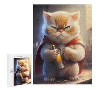 Puzzle pour Adultes 500 PCS Cute Superhero Kitten Cat Puzzle pour Adultes, Jeu De Réflexion, Décoration Murale, Idéal comme Cadeau 500 PCS