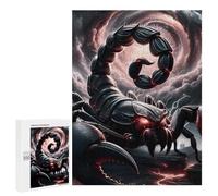 Puzzle pour Adultes 500 PCS Dark Scorpio Rising Puzzles pour Adultes Jeux Relaxants Améliore La Mémoire Difficile Et Stimulant 500 PCS