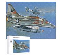 Puzzle pour Adultes 500 PCS Douglas A4 Skyhawk Puzzle pour Adultes, Jeu De Réflexion, Découpe De Précision, Cadeaux Uniques pour Anniversaire Et Noël 500 PCS