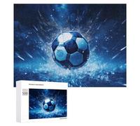 Puzzle pour Adultes 500 PCS Dynamic Soccer Ball in Action Puzzles pour Adolescents, Jouet, Décoration Murale, Motif À Assembler, Interaction Parent-Enfant 500 PCS