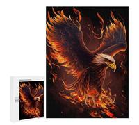 Puzzle pour Adultes 500 PCS Eagle Bird Animal Fire Puzzles pour Adolescents Jeux De Société Difficile Difficile Est Idéal comme Cadeau 500 PCS