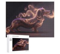 Puzzle pour Adultes 500 PCS Enchanted Dachshund A Mystical Artwork Puzzle pour Adultes, Jeu De Réflexion, Cadeau pour Femmes, Activités Amusantes À La Maison, 500 PCS