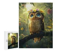 Puzzle pour Adultes 500 PCS Enchanted Forest Owl Puzzles pour Adultes Cadeau d'anniversaire Jeu D'interaction Parent-Enfant Jeu Intellectuel 500 PCS