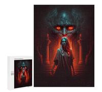 Puzzle pour Adultes 500 PCS Evil Entity in Dark Temple Casse-tête pour Adolescents, Jeu De Réflexion, Course De Vitesse, Cadeaux d'anniversaire Et Originaux 500 PCS