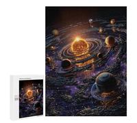 Puzzle pour Adultes 500 PCS Exploring The Solar System A Visual Journey Puzzles pour Adultes, Amusants Et Humoristiques, Parfaits comme Cadeau d'anniversaire Ou De Noël 500 PCS