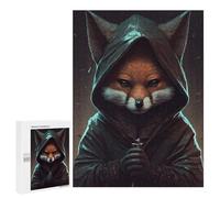 Puzzle pour Adultes 500 PCS Fox Wizzard with A Hoodie Puzzles pour Adolescents Jeu Manuel Décoration Intérieure Jeu Stimulant Cadeaux 500 PCS