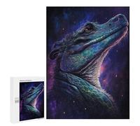 Puzzle pour Adultes 500 PCS Galactic Crocodile Art Print-16 Puzzles pour Adolescents Découpe De Précision pour Anniversaire, Noël Jouet Jeu Intellectuel 500 PCS