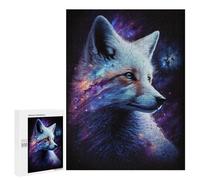 Puzzle pour Adultes 500 PCS Galactic Fox Art Print Puzzles pour Adolescents Découpe De Précision pour Anniversaire, Noël Jouet Jeu Intellectuel 500 PCS