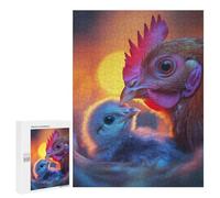 Puzzle pour Adultes 500 PCS Hen and Chicklet Puzzles pour Adolescents Jeux De Société Difficile Difficile Est Idéal comme Cadeau 500 PCS