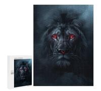 Puzzle pour Adultes 500 PCS Lion Night Mist Glow Eyes Puzzle pour Adultes Jeux Relaxants pour S'amuser en Famille Jeu Stimulant Cadeaux 500 PCS