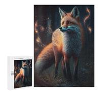 Puzzle pour Adultes 500 PCS Magical Fox Glowing Artwork Puzzles pour Adolescents Découpe De Précision pour Anniversaire, Noël Jouet Jeu Intellectuel 500 PCS