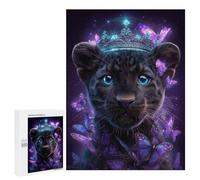 Puzzle pour Adultes 500 PCS Magical Leopard Queen Art Print Puzzles pour Adultes Course De Vitesse Manuelle Activité Parent-Enfant, pour Toute La Famille 500 PCS