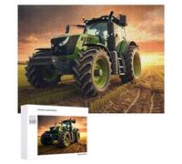 Puzzle pour Adultes 500 PCS Modern Farm Tractor at Sunset Puzzle pour Adultes, Jeu De Réflexion, Cadeau pour Femmes, Activités Amusantes À La Maison, 500 PCS