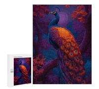 Puzzle pour Adultes 500 PCS Peacock in Enchanted Forest Puzzles pour Adultes Course De Vitesse Manuelle Activité Parent-Enfant, pour Toute La Famille 500 PCS