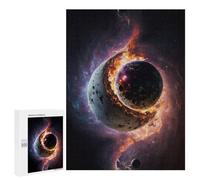 Puzzle pour Adultes 500 PCS Planetary Convergence Cosmic Dance Puzzle pour Adultes, Jeu De Réflexion, Décoration Murale, Idéal comme Cadeau 500 PCS
