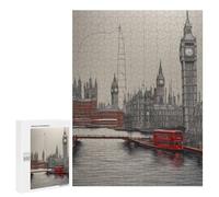 Puzzle Pour Adultes 500 PCS Puzzle Bus à Londres Puzzle Jeu Casse-tête Mais Drôle Et Humour Est Idéal Comme Cadeau 500 PCS