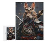 Puzzle pour Adultes 500 PCS Rabbit Samurai Warrior Puzzles pour Adultes - Jeu Familial - Course De Vitesse Manuelle - Cadeaux Uniques pour Anniversaire Et Noël 500 PCS