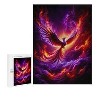 Puzzle pour Adultes 500 PCS Red and Purple Phoenix Puzzles pour Adolescents Jeu Manuel Décoration Intérieure Jeu Stimulant Cadeaux 500 PCS