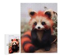Puzzle pour Adultes 500 PCS Red Panda Furry Panda Bear Puzzles pour Adolescents Jeux De Société Difficile Difficile Est Idéal comme Cadeau 500 PCS