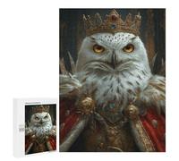 Puzzle pour Adultes 500 PCS Snowy Owl Bird King Puzzles pour Adolescents Jeu Manuel Décoration Intérieure Jeu Stimulant Cadeaux 500 PCS