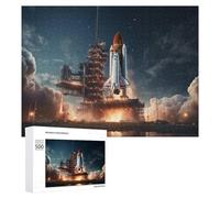 Puzzle pour Adultes 500 PCS Space Shuttle Launch Puzzles pour Adultes Jeux Relaxants Améliore La Mémoire Difficile Et Stimulant 500 PCS