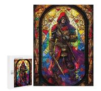 Puzzle pour Adultes 500 PCS Stained Glass Battle Mage Puzzles pour Adolescents Jeu Manuel Décoration Intérieure Jeu Stimulant Cadeaux 500 PCS