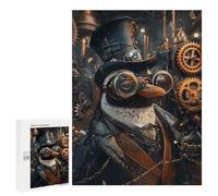 Puzzle pour Adultes 500 PCS Steampunk Animal Penguin Puzzle pour Adultes Jeux Relaxants pour S'amuser en Famille Jeu Stimulant Cadeaux 500 PCS