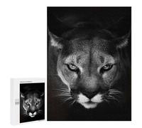Puzzle pour Adultes 500 PCS The Cougar Silver Lion Puzzle Décoratif Mural Amusant Et Humoristique pour Une Interaction Parent-Enfant 500 PCS