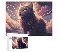 Puzzle pour Adultes 500 PCS Thundering Cat Storms -1 Puzzles pour Adolescents Jeux De Société Difficile Difficile Est Idéal comme Cadeau 500 PCS