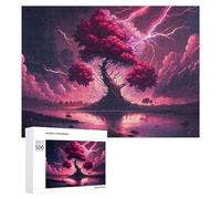 Puzzle pour Adultes 500 PCS Thunderstorm Tree Reflections -1 Puzzle Casse-tête Amusant Et Humoristique, Idéal comme Cadeau 500 PCS