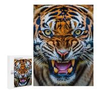 Puzzle pour Adultes 500 PCS Tiger Angry Puzzles pour Adolescents Jeux De Société Difficile Difficile Est Idéal comme Cadeau 500 PCS
