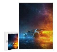 Puzzle pour Adultes 500 PCS Time Machine Neon Lights -3 Puzzles pour Adultes Cadeau d'anniversaire Jeu D'interaction Parent-Enfant Jeu Intellectuel 500 PCS