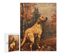 Puzzle pour Adultes 500 PCS Vintage Labrador Retriever Puzzles pour Adolescents Jeu Manuel Décoration Intérieure Jeu Stimulant Cadeaux 500 PCS